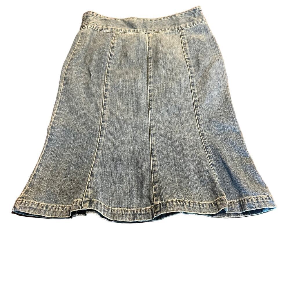 Calvin Klein Jeans Women’s Denim Jean Fluted Skirt Size 6